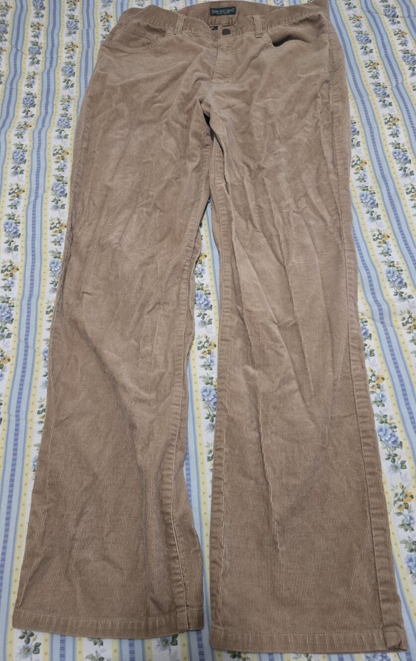 Lauren Jeans Co Ralph Lauren Corduroy 34×31 Pants Womens Beige Khaki Size 12